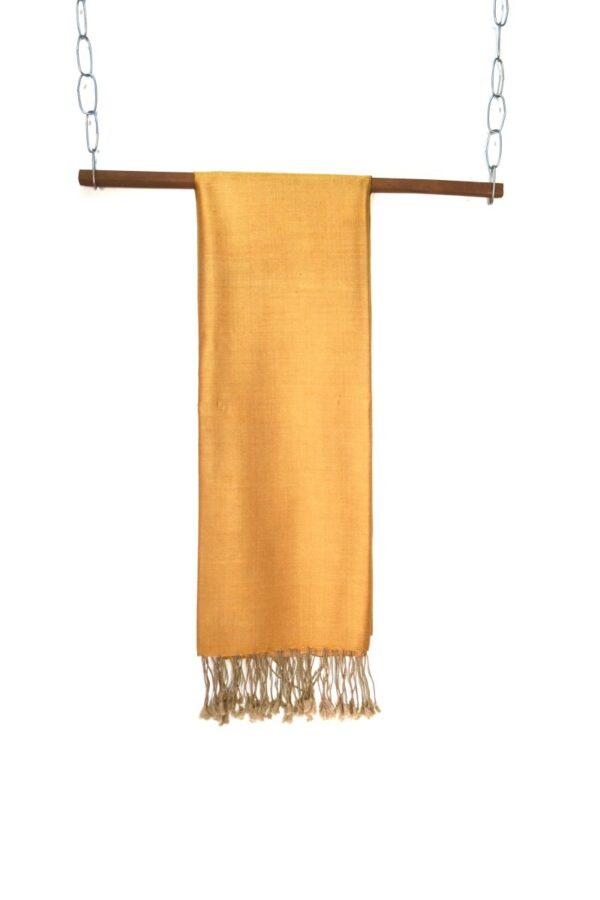 Pure silk – Two – sided – mustard yellow - Image 2
