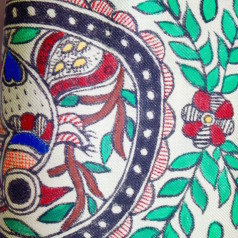 Pure silk – hand painted – mint green - Image 3